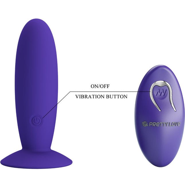 PRETTY LOVE - VIBRATOR ANAL CU TELECOMANDĂ PENTRU TINERET, VIOLET