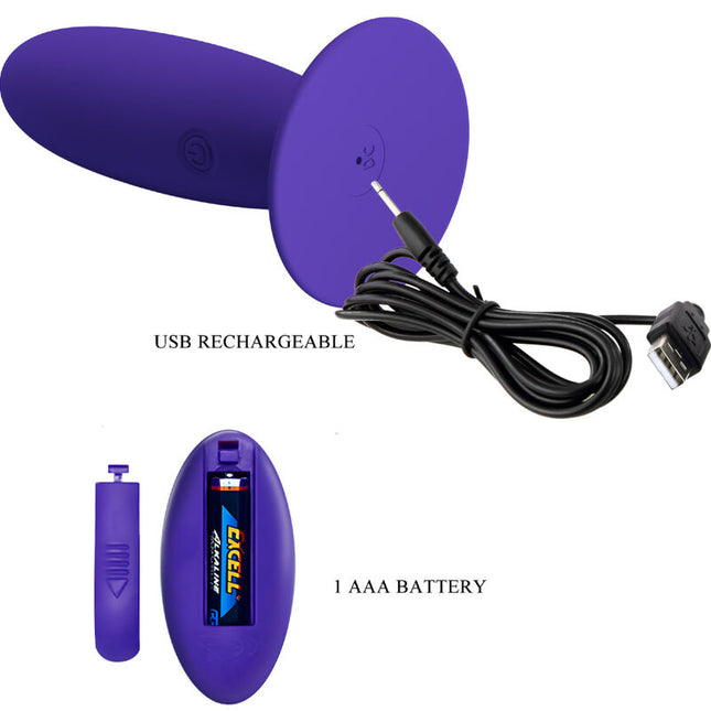 PRETTY LOVE - VIBRATOR ANAL CU TELECOMANDĂ PENTRU TINERET, VIOLET