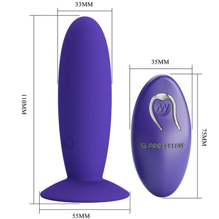 PRETTY LOVE - VIBRATOR ANAL CU TELECOMANDĂ PENTRU TINERET, VIOLET