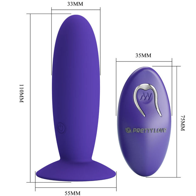 PRETTY LOVE - VIBRATOR ANAL CU TELECOMANDĂ PENTRU TINERET, VIOLET