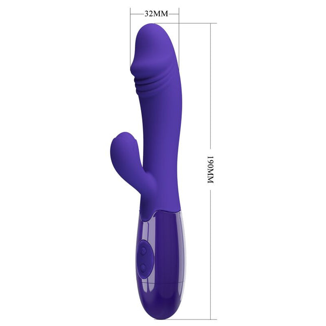 PRETTY LOVE - VIBRATOR SNAPPY YOUTH ȘI STIMULATOR PENTRU PUNCTUL G, VIOLET
