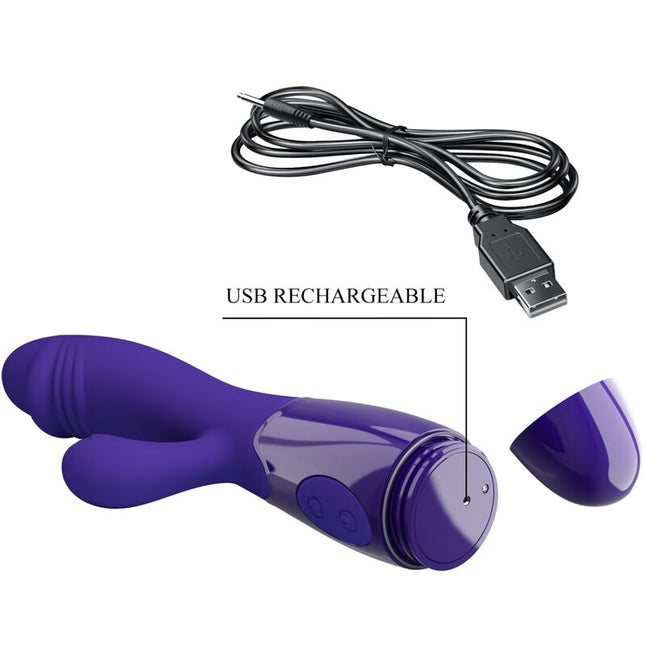 PRETTY LOVE - VIBRATOR SNAPPY YOUTH ȘI STIMULATOR PENTRU PUNCTUL G, VIOLET