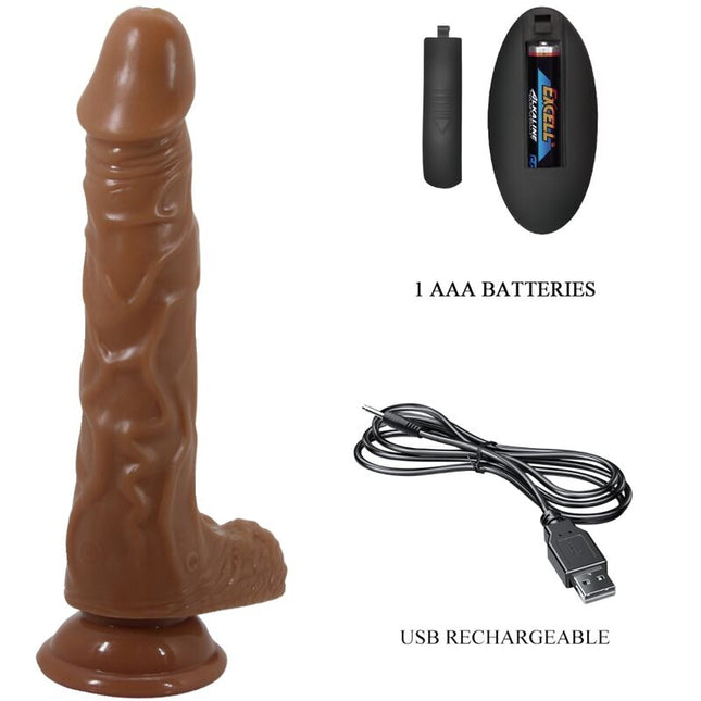 VIBRATOR REALISTIC BAILE - BODACH CU VENTUZĂ CU TELECOMANDĂ