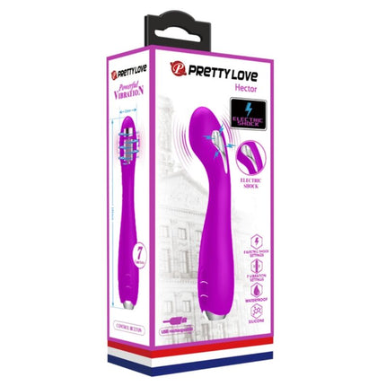 PRETTY LOVE - VIBRATOR ELECTROSOCK REÎNCĂRCABIL HECTOR, IMPERMEABIL, MOV