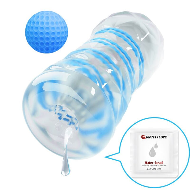 PRETTY LOVE - MASTURBATOR MIC CU SPIRALE ALBASTRU