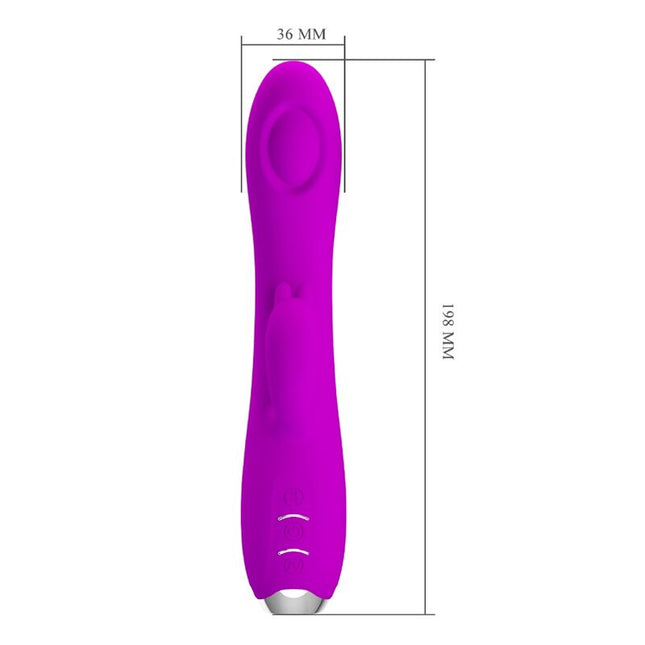 PRETTY LOVE - VIBRATOR REGINA REÎNCĂRCABIL - GEL CU SUCȚIE MOV