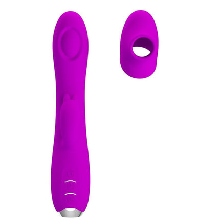 PRETTY LOVE - VIBRATOR REGINA REÎNCĂRCABIL - GEL CU SUCȚIE MOV