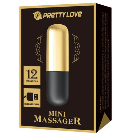 PRETTY LOVE - VIBRATOR GOLDEN REÎNCĂRCABIL CU GLONȚ