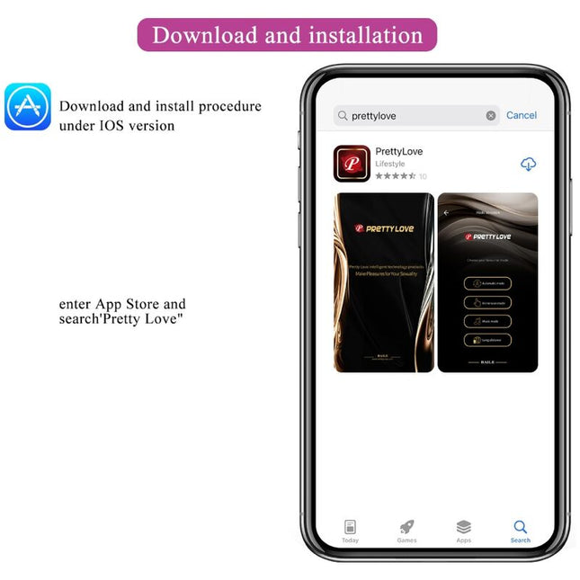 PRETTY LOVE - OU VIBRANT NIMF, CONTROLAT CU APLICAȚIE, MOV