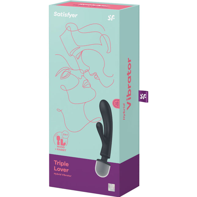 SATISFYER - VIBRATOR MASAJ TRIPLE LOVER RABBIT ROZ