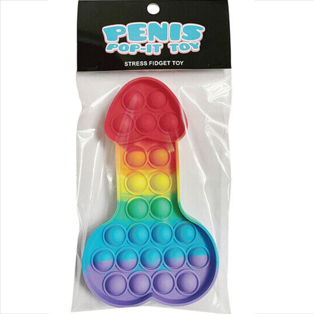 JOCURI KHEPER - JUCĂRIE ANTI-STRES CU PENIS POP-IT MULTICOLOR