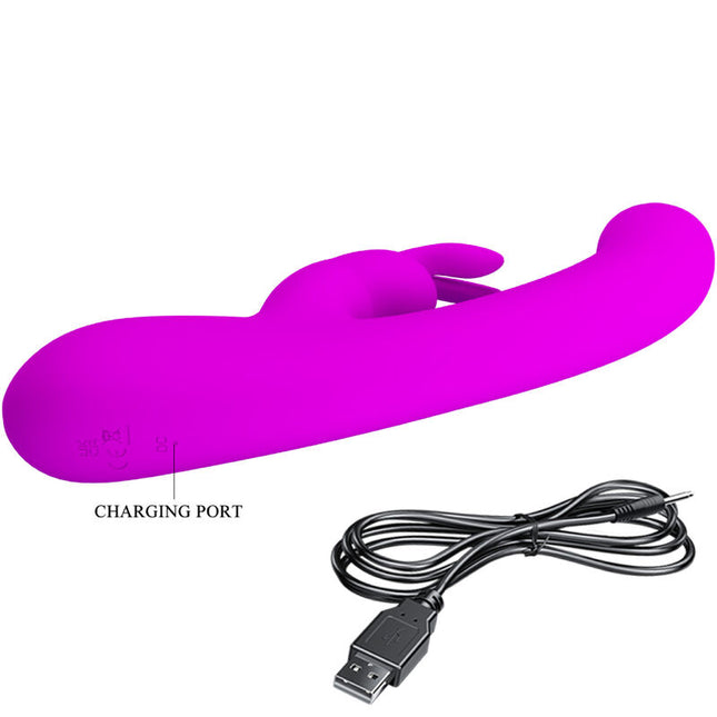 PRETTY LOVE - VIBRATOR LAMAR RABBIT ȘI PUNCT G VIOLET