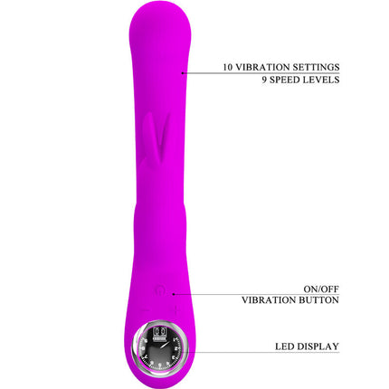 PRETTY LOVE - VIBRATOR LAMAR RABBIT ȘI PUNCT G VIOLET