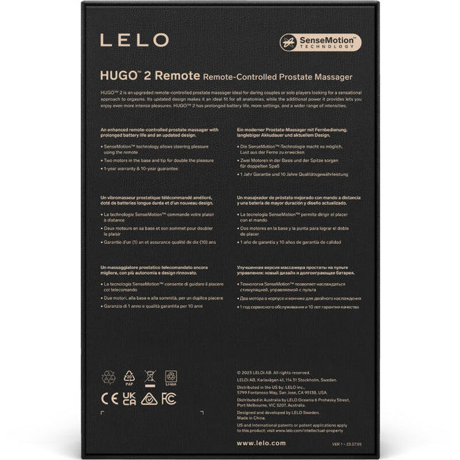 LELO - MASAJ DE PROSTATĂ CU TELECOMANDĂ HUGO 2 VERDE