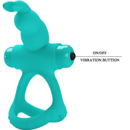 PRETTY LOVE - INEL VIBRATOR CU FORMĂ DE IEPURE VERDE FIGGY