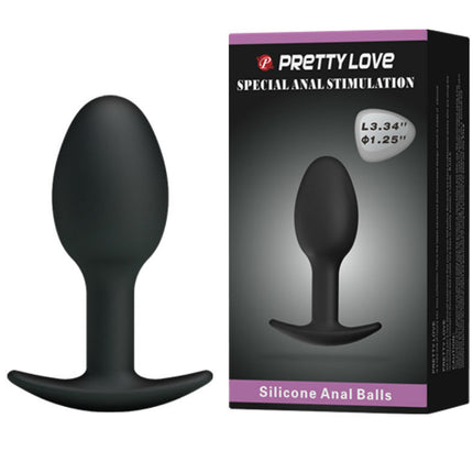 PRETTY LOVE - DOP ANAL DIN SILICON 6,5 CM NEGRU