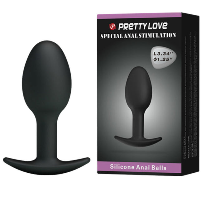 PRETTY LOVE - DOP ANAL DIN SILICON 6,5 CM NEGRU