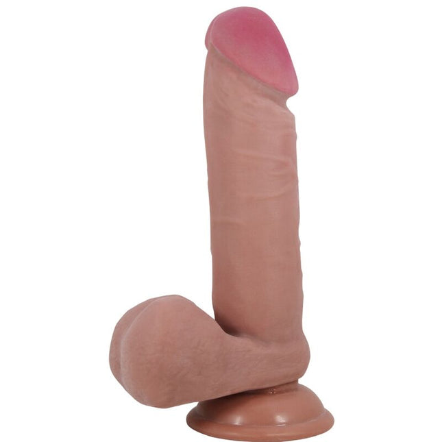 PRETTY LOVE - DILDO REALISTIC SERIE SLIDING SKIN CU VENTUZĂ SLIDING SKIN MARO 20,5 CM