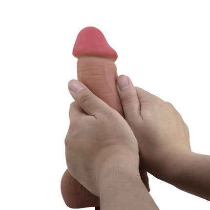 PRETTY LOVE - DILDO REALISTIC SERIE SLIDING SKIN CU VENTUZĂ SLIDING SKIN MARO 23,4 CM