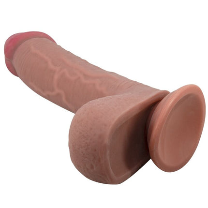 PRETTY LOVE - DILDO REALISTIC SERIE SLIDING SKIN CU VENTUZĂ SLIDING SKIN MARO 23,4 CM