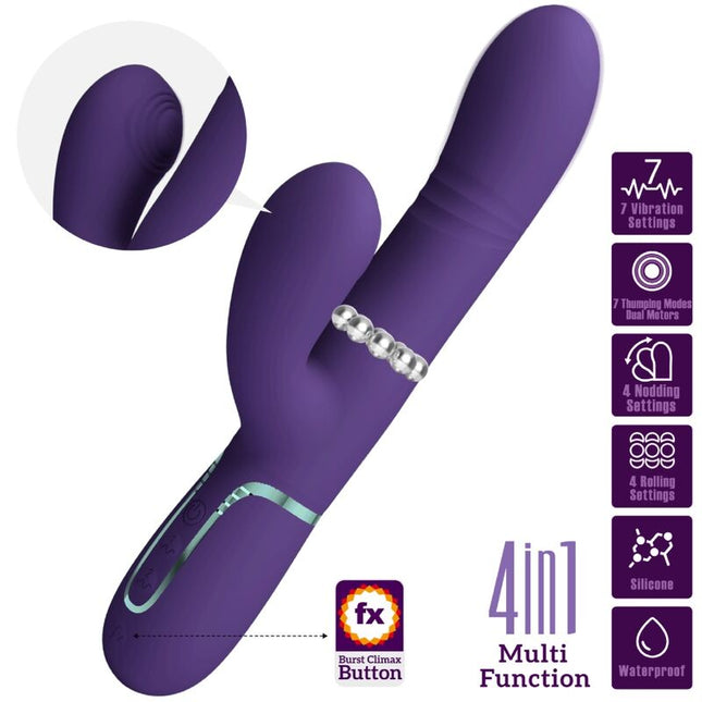 PRETTY LOVE - VIBRATOR MULTIFUNCȚIONAL PENTRU PUNCTUL G, MOV