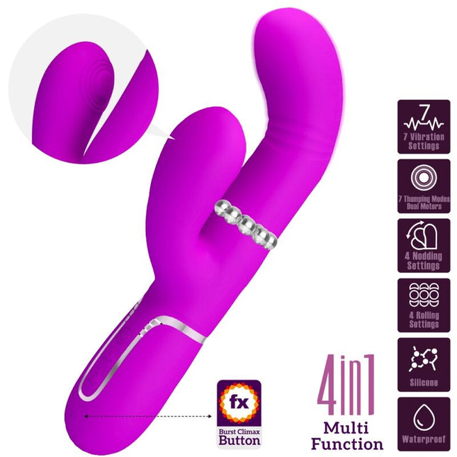 PRETTY LOVE - VIBRATOR MULTIFUNCȚIONAL PENTRU PUNCTUL G FUCSIA