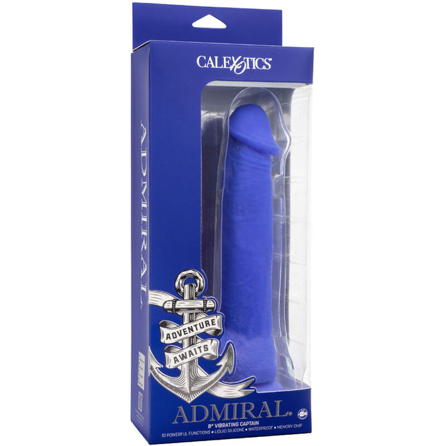 CALEXOTICS - VIBRATOR DILDO REALISTIC ADMIRAL CAPTAIN ALBASTRU