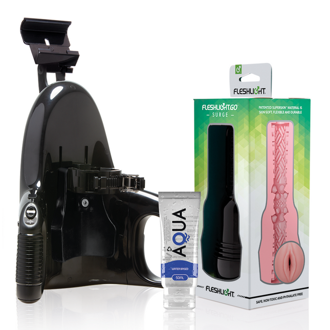 FLESHLIGHT - GO PINK LADY SURGE VAGIN + UNIVERSAL LAUNCH + LUBRIFIANT DE CALITATE ACVATICĂ 50 ML