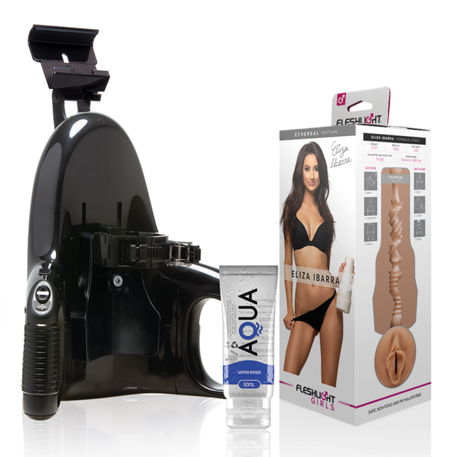 FLESHLIGHT - ELIZA IBARRA VAGINA + UNIVERSAL LAUNCH + LUBRIFIANT DE CALITATE ACVATICĂ 50 ML