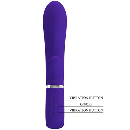 PRETTY LOVE - VIBRATOR MULTIFUNCȚIONAL PENTRU PUNCTUL G THOMAS, MOV