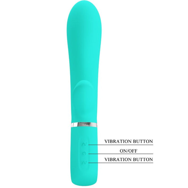 PRETTY LOVE - VIBRATOR MULTIFUNCȚIONAL PENTRU PUNCTUL G THOMAS VERDE ACVATIC