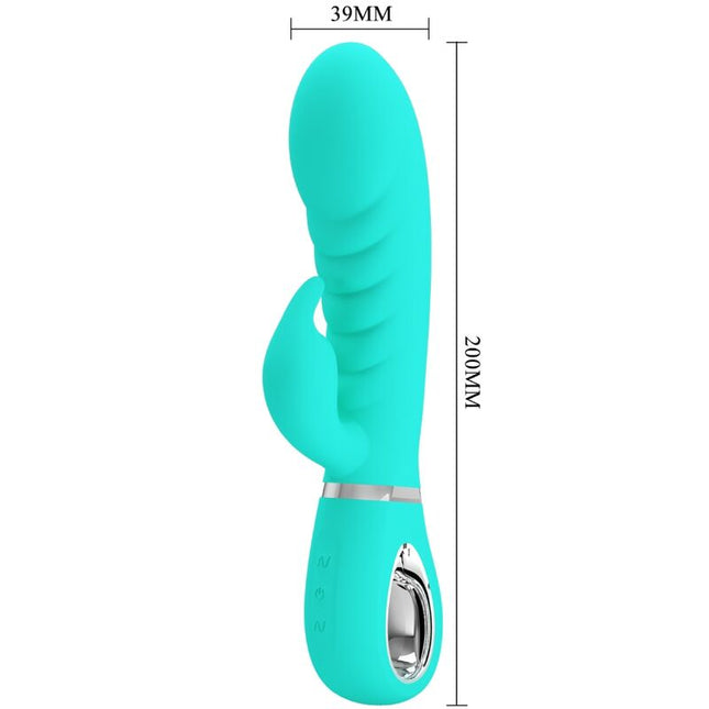 PRETTY LOVE - VIBRATOR MULTIFUNCȚIONAL PENTRU PUNCT G PRESCOTT VERDE ACVATIC