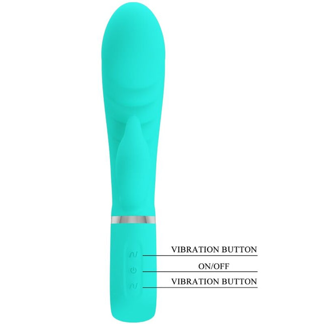 PRETTY LOVE - VIBRATOR MULTIFUNCȚIONAL PENTRU PUNCT G PRESCOTT VERDE ACVATIC