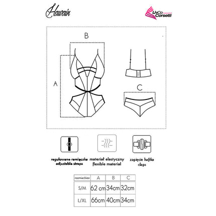 LIVCO CORSETTI FASHION - HAWAIN LC 90665 BODY NEGRU