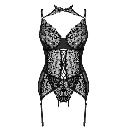 LIVCO CORSETTI FASHION - COLECȚIA GIELLANDRA FOR THE SENSES CORSET + CHILOȚI NEGRI