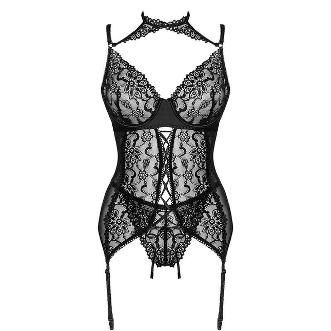 LIVCO CORSETTI FASHION - COLECȚIA GIELLANDRA FOR THE SENSES CORSET + CHILOȚI NEGRI