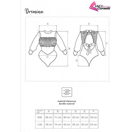 LIVCO CORSETTI FASHION - DRIMINA LC90690 BODY NANVY BLUE L/XL