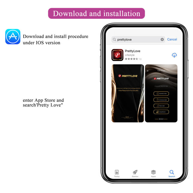 PRETTY LOVE - VIBRATOR HECTOR ELECTROSHOCK PRIN CONTROL CU APLICAȚIE, MOV