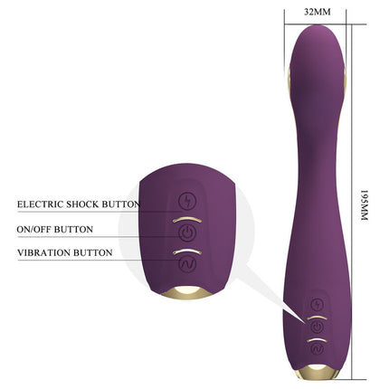 PRETTY LOVE - VIBRATOR HECTOR ELECTROSHOCK PRIN CONTROL CU APLICAȚIE, MOV