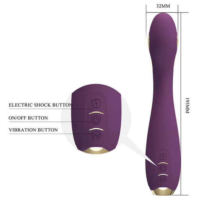 PRETTY LOVE - VIBRATOR HECTOR ELECTROSHOCK PRIN CONTROL CU APLICAȚIE, MOV