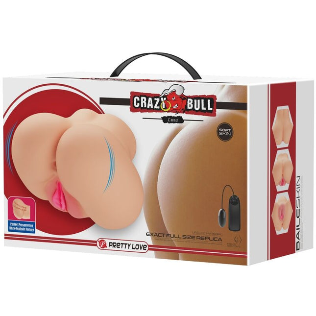 CRAZY BULL - VIBRATOR REALISTIC PENTRU VAGIN ȘI ANUS LUNA