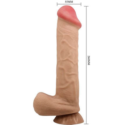 PRETTY LOVE - DILDO REALISTIC SERIE SLIDING SKIN CU VENTUZĂ GLISANTĂ DIN CARNE 26 CM