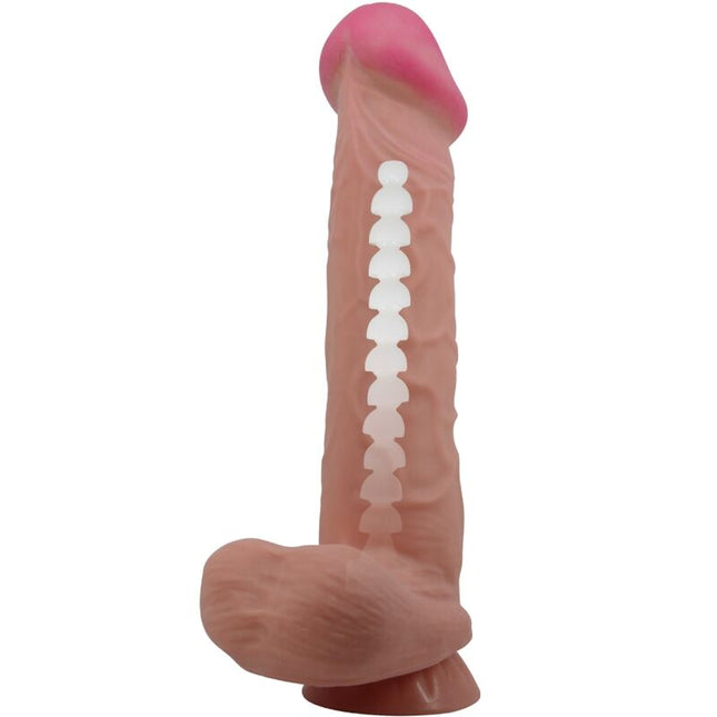 PRETTY LOVE - DILDO REALISTIC SERIE SLIDING SKIN CU VENTUZĂ SLIDING SKIN MARO 26 CM