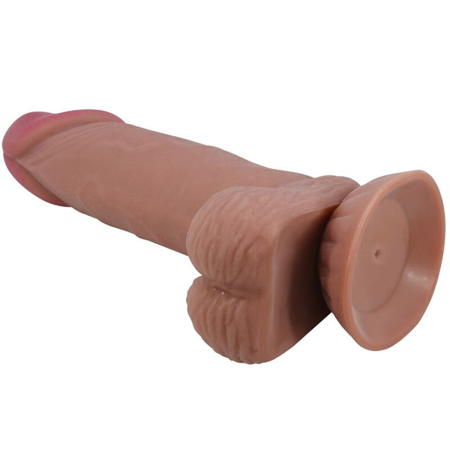 PRETTY LOVE - DILDO REALISTIC DIN SERIA SLIDING SKIN CU VENTUZĂ CULISANTĂ DIN PIELE MARO 19,4 CM