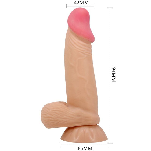 PRETTY LOVE - DILDO REALISTIC SERIE SLIDING SKIN CU VENTUZĂ GLISANTĂ 19,4 CM