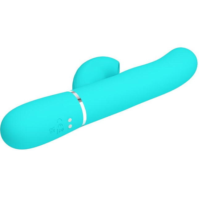 PRETTY LOVE - VIBRATOR PERLITA MULTIFUNCȚIONAL 3 ÎN 1 PENTRU PUNCTUL G, VERDE ACVATIC