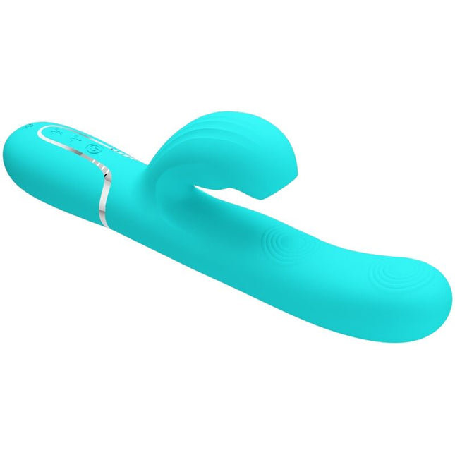 PRETTY LOVE - VIBRATOR PERLITA MULTIFUNCȚIONAL 3 ÎN 1 PENTRU PUNCTUL G, VERDE ACVATIC