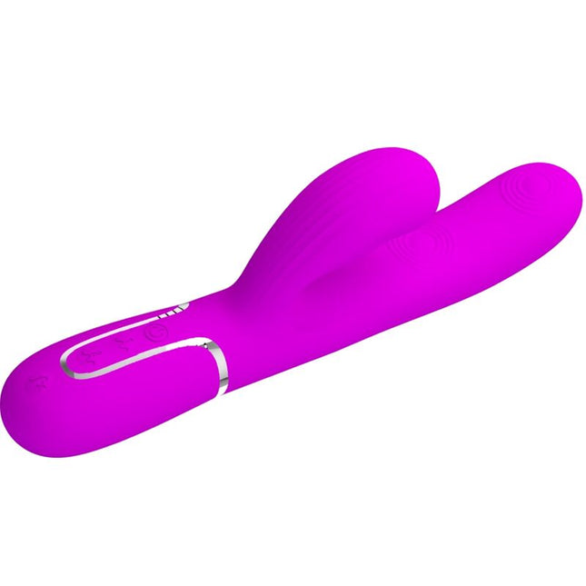 PRETTY LOVE - VIBRATOR PERLITA MULTIFUNCȚIONAL 3 ÎN 1 PENTRU PUNCTUL G, VIOLET