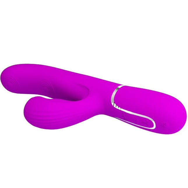 PRETTY LOVE - VIBRATOR PERLITA MULTIFUNCȚIONAL 3 ÎN 1 PENTRU PUNCTUL G, VIOLET