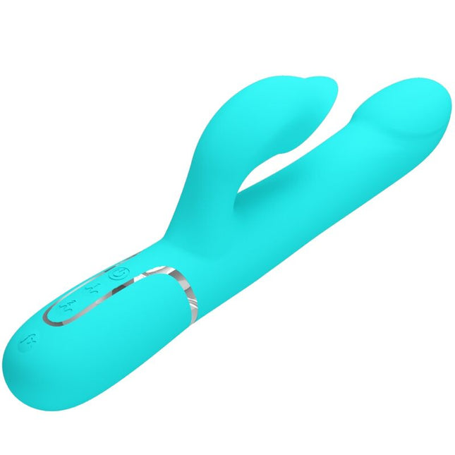 PRETTY LOVE - VIBRATOR RABBIT PEARLS VERDE ACVATIC